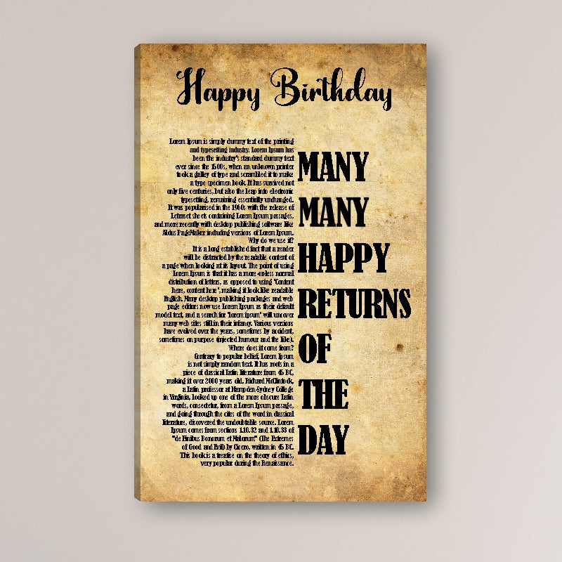 Lyrics on Canvas Frame