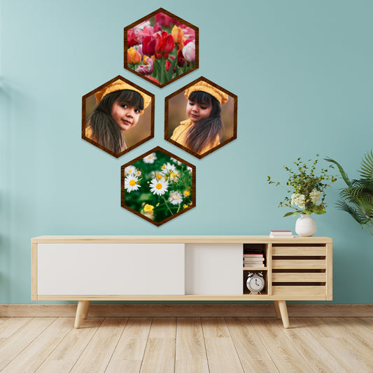 Hexagon 4 Panel Canvas