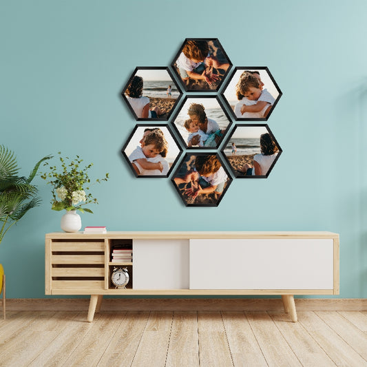 Hexagon 7 Panel Canvas