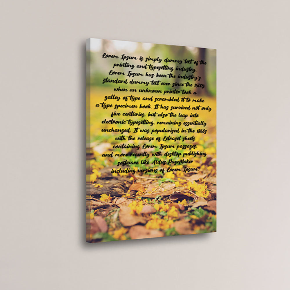 Song Lyrics on Canvas