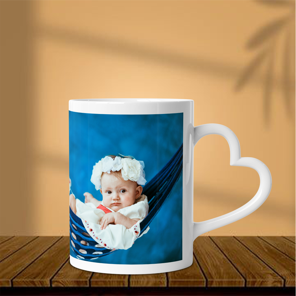 Heart  Handle Photo Mug